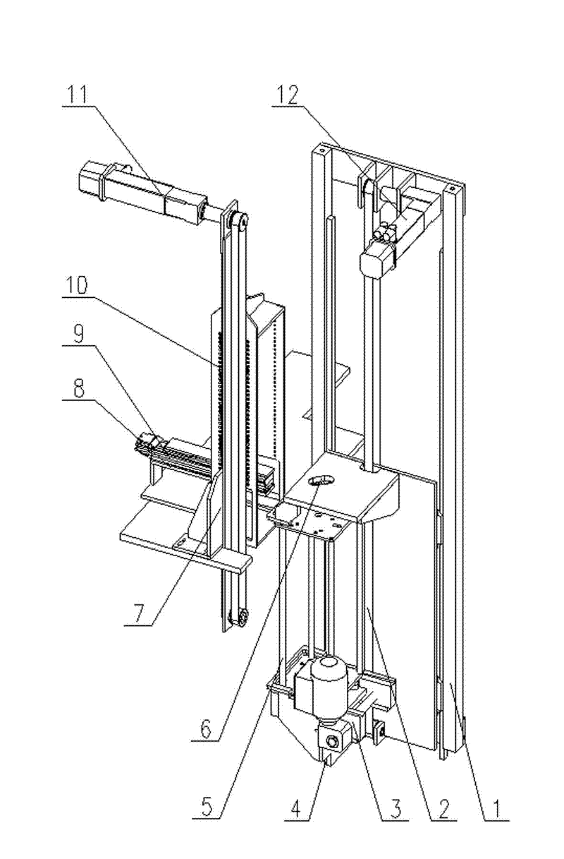 Lifting and delivering device for automatic wafer loading and unloading of graphite boat