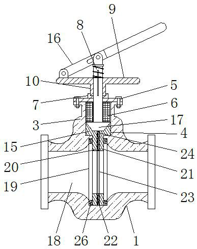 A fast opening and closing gate valve with pendulum type in the middle cavity