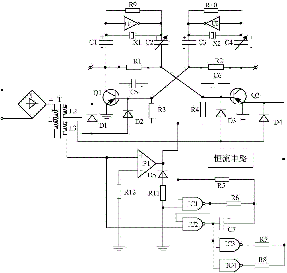 Constant current circuit-based power supply for power system fault detection device