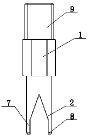 Universal crimping terminal for wire connection and disconnection of electric energy meter