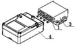 Universal crimping terminal for wire connection and disconnection of electric energy meter