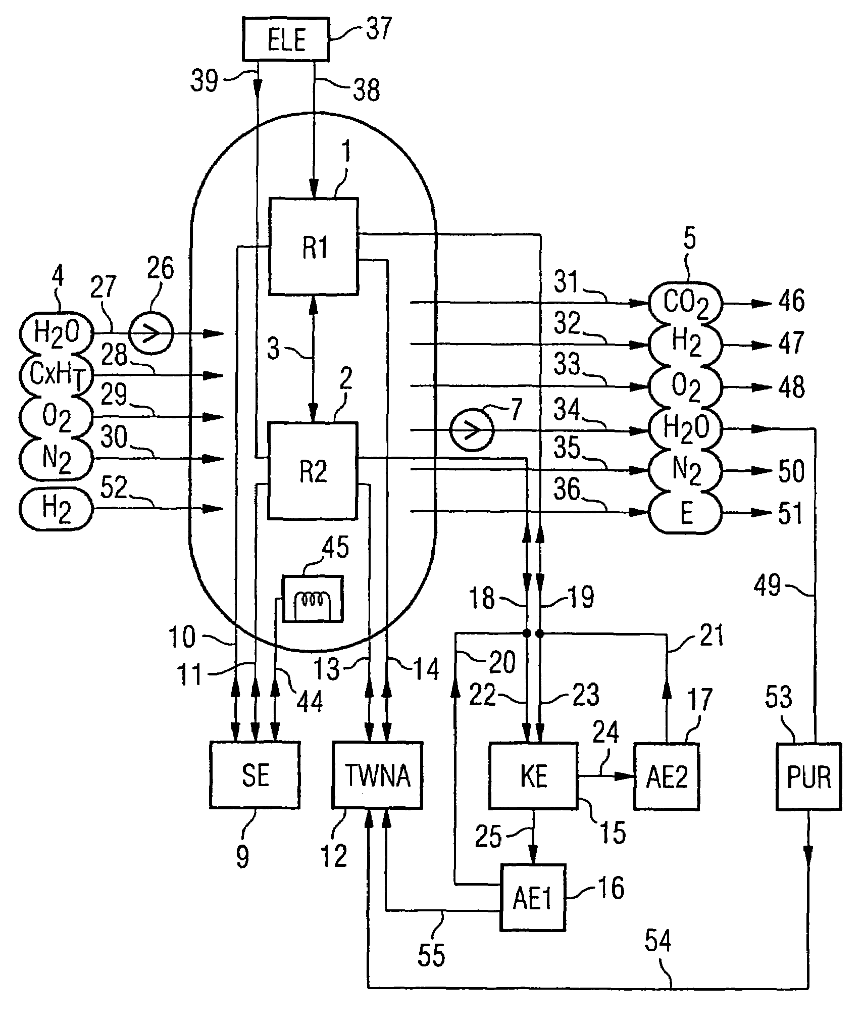 Aircraft having integrated electrochemical supply system