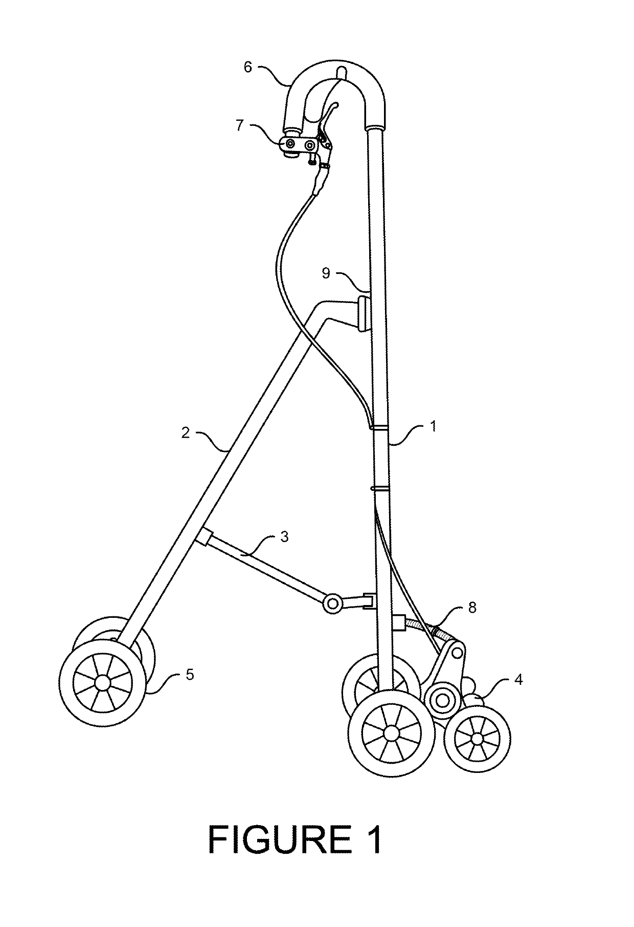 Portable walking aid device with wheels