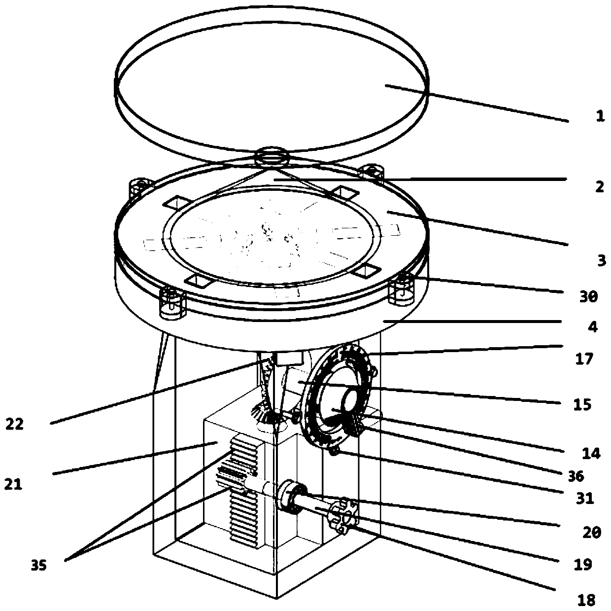 Rotary type volume-adjustable cup metering mechanism