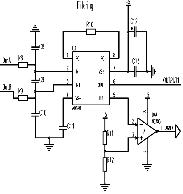 Vehicle-mounted weighing amplifying filter circuit