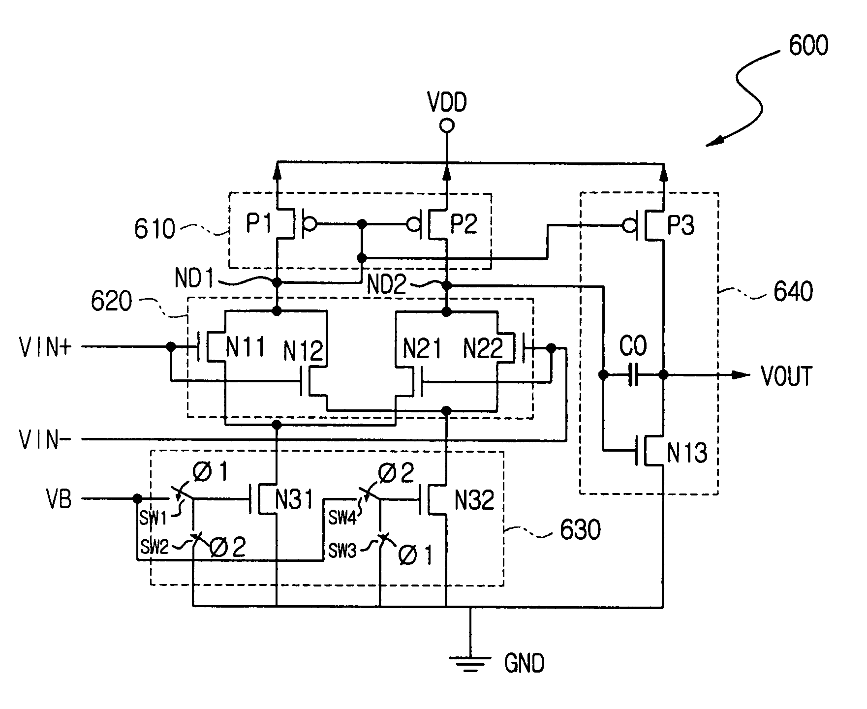 Apparatus and method for reducing flicker noise of CMOS amplifier