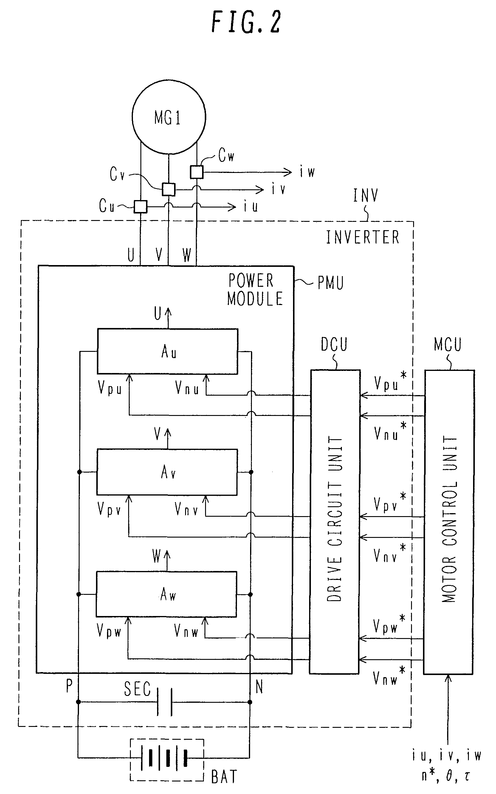 Power module, power converter, and electric machine system for mounting in vehicle