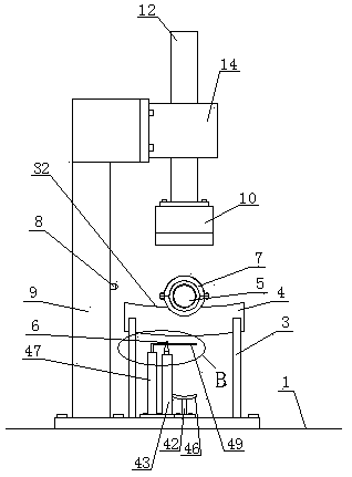 An automatic test device for the deflection angle of flexible grooved pipe joints for fire protection