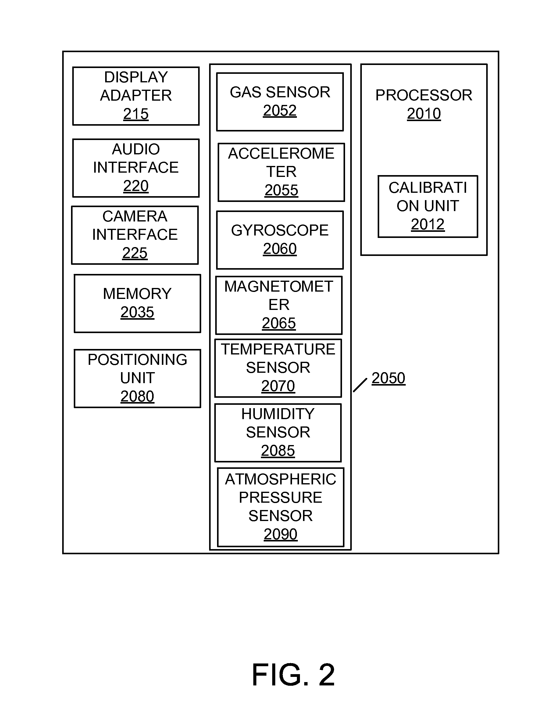 Method for calibration of sensors embedded or wirelessly connected to a mobile device