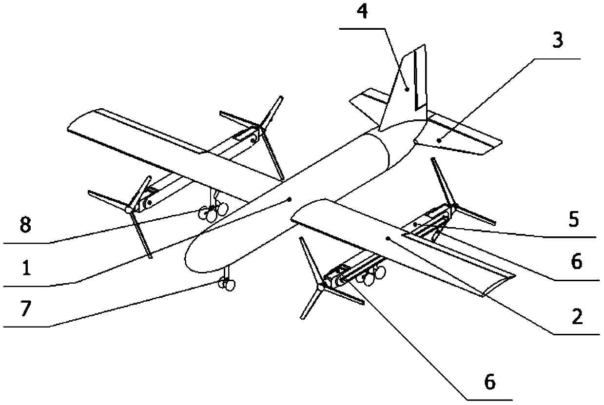 Dynamical system structure suitable for vertical take-off and landing aircraft and control method thereof