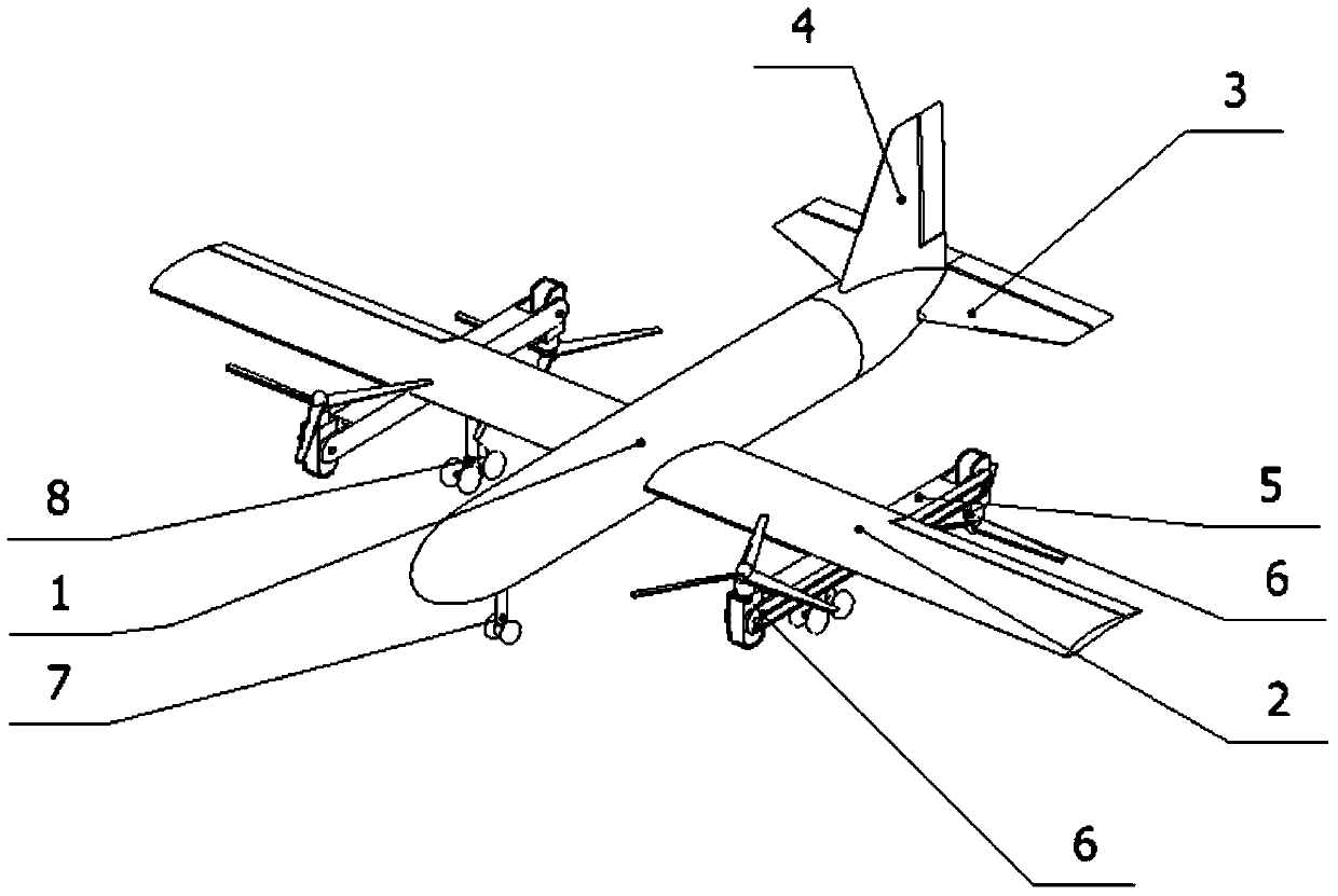 Dynamical system structure suitable for vertical take-off and landing aircraft and control method thereof