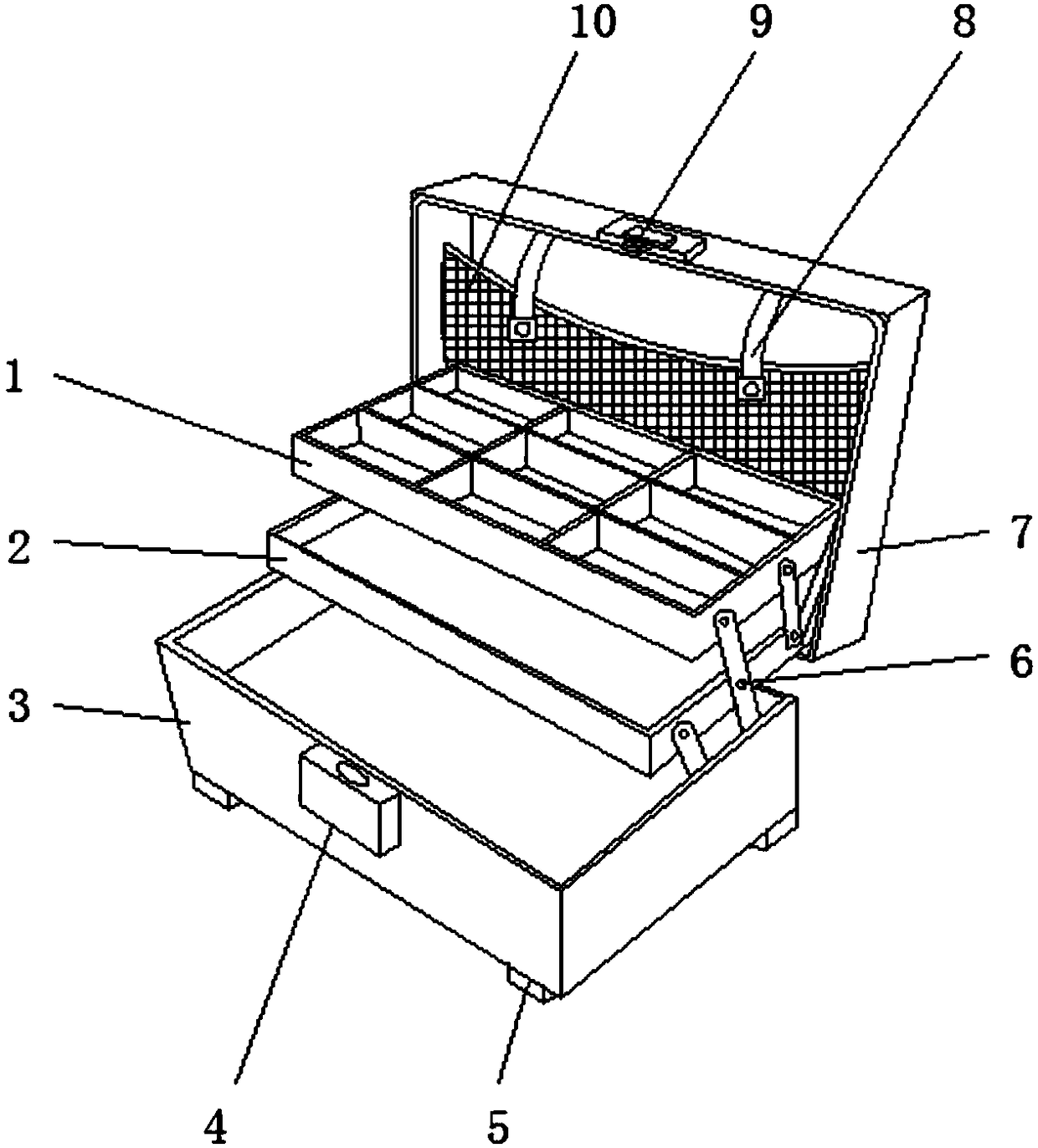 Portable cosmetic storage box