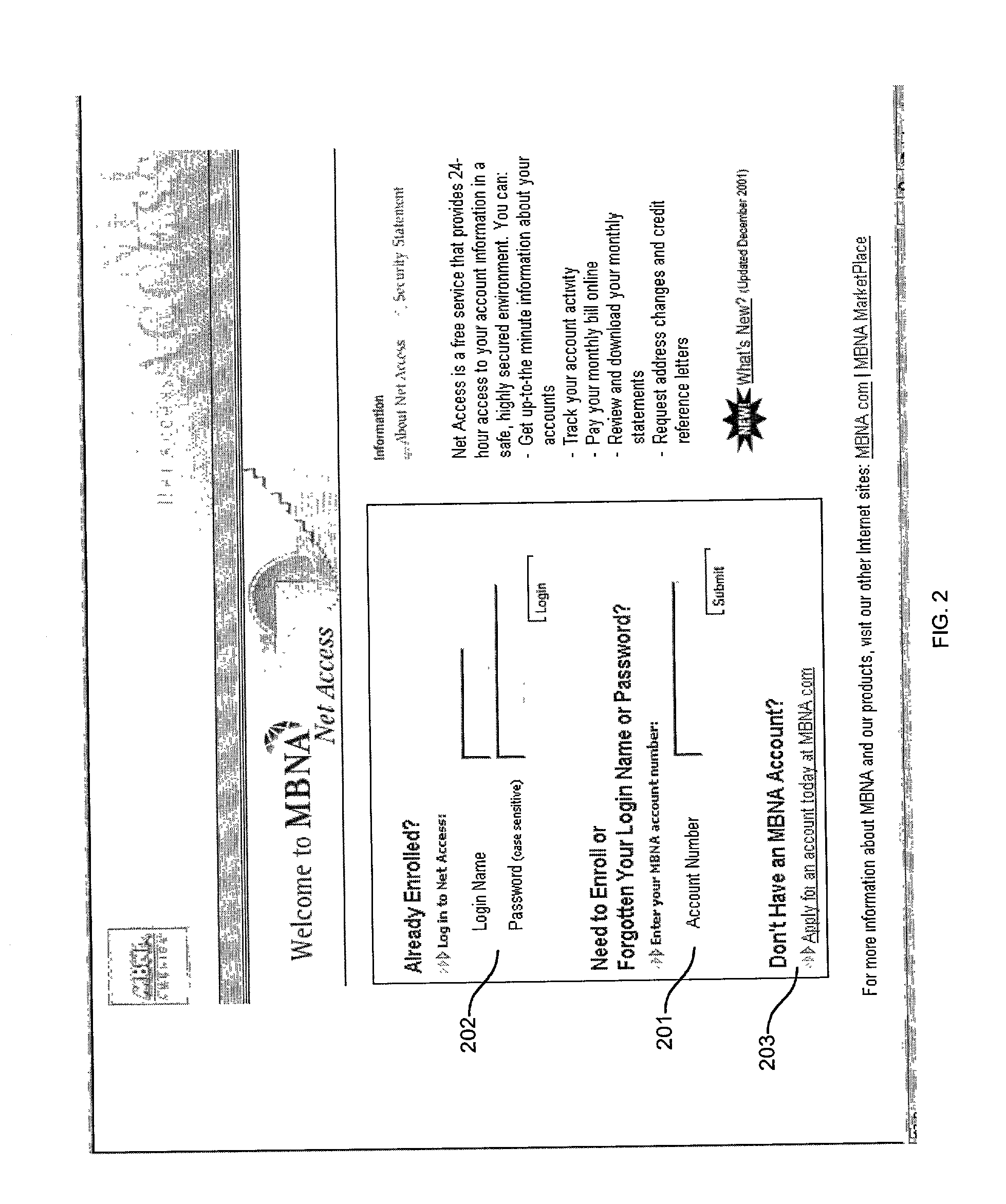 System for providing an online account statement having hyperlinks