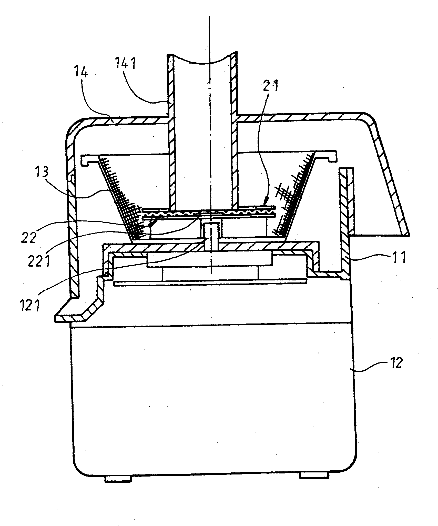 Food processor with combined grinding and juice extracting functions