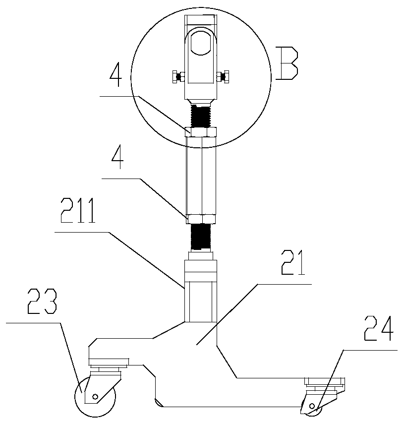 Supporting platforms with adjustable dip angles and adjusting support