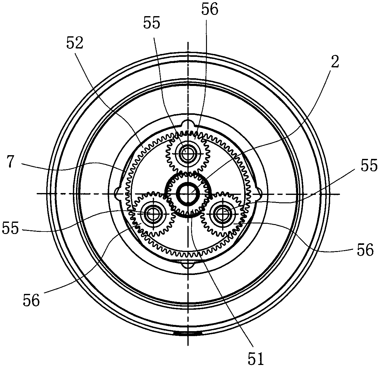 Brake mechanism of fishing line wheel