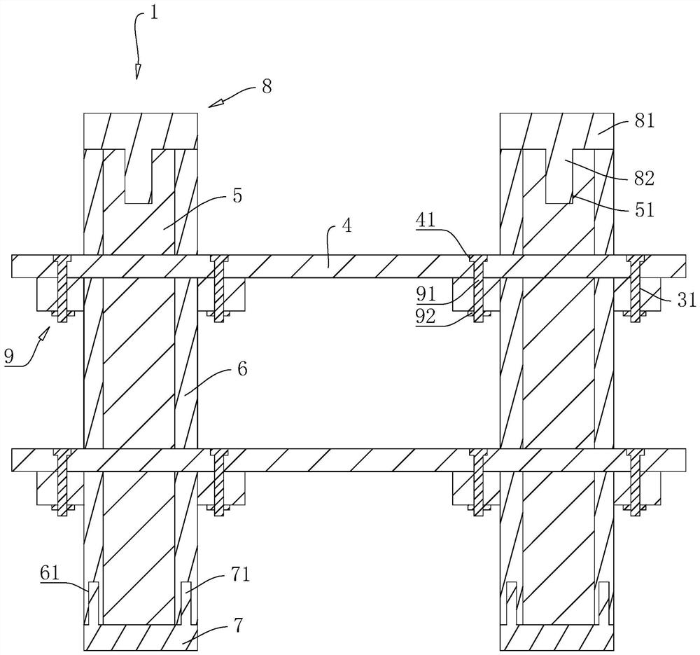 Plate buckle frame lintel support with high application efficiency