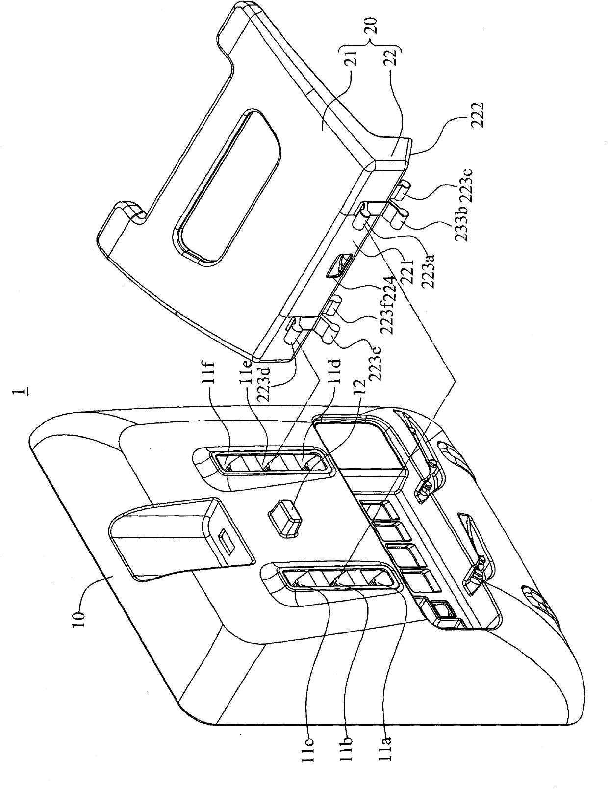 Phone structure with adjustable inclination angle