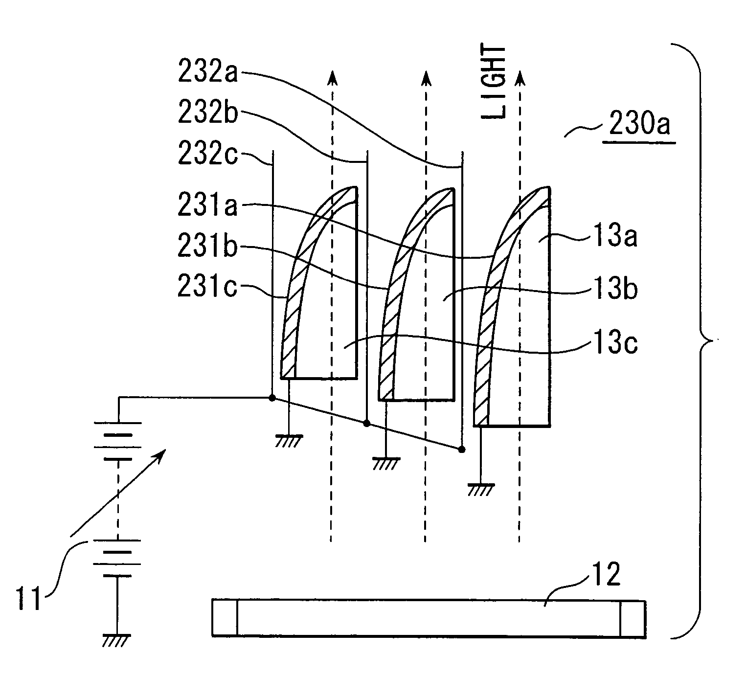 Actuated film display device