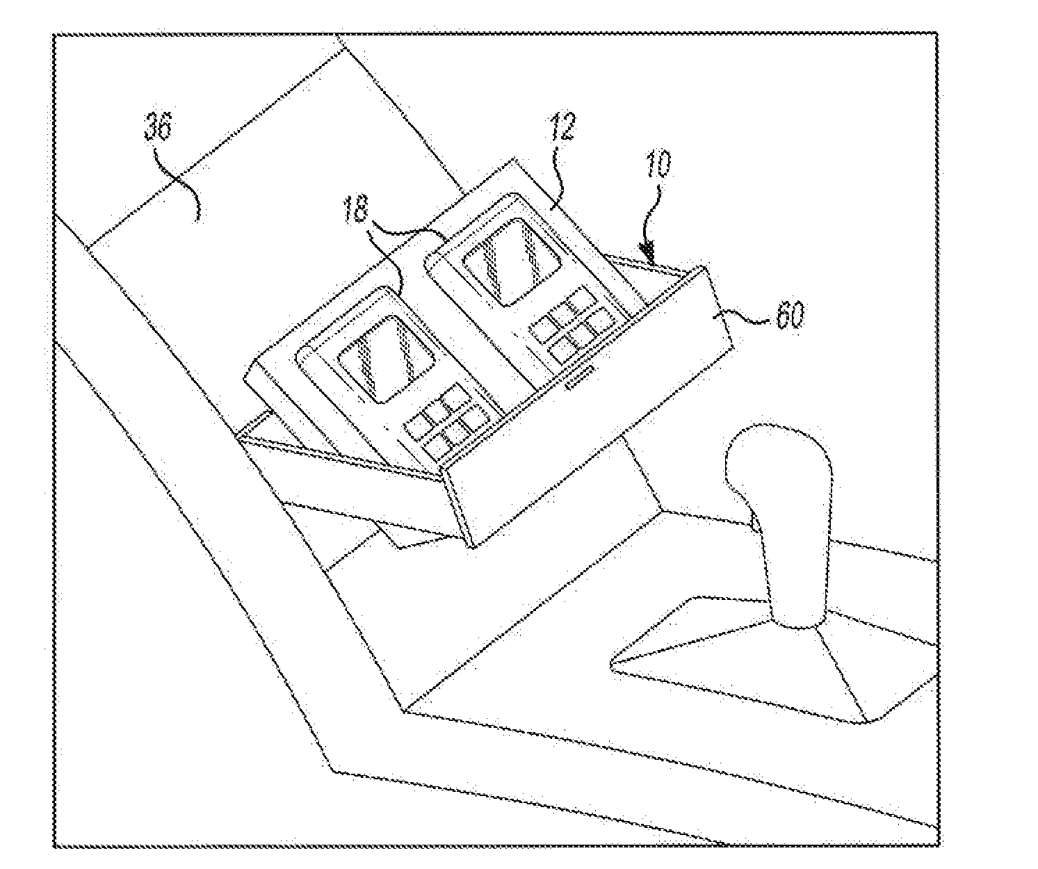 Recharging or connection tray for portable electronic devices