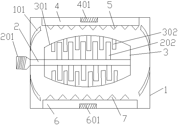 Ultrafine particle crushing device used for packaging box