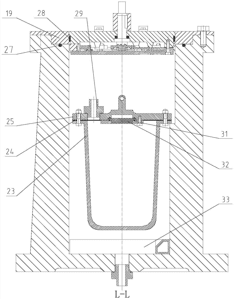Testing device for hydrostatic pressure