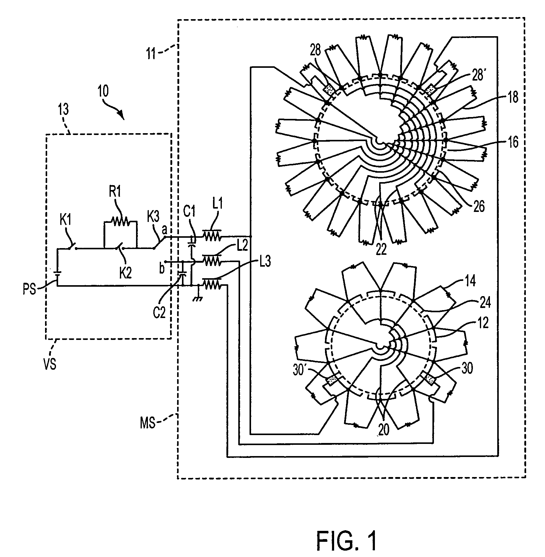 Multi-speed motor system combining at least a one speed electric motor, series resistor and power switches