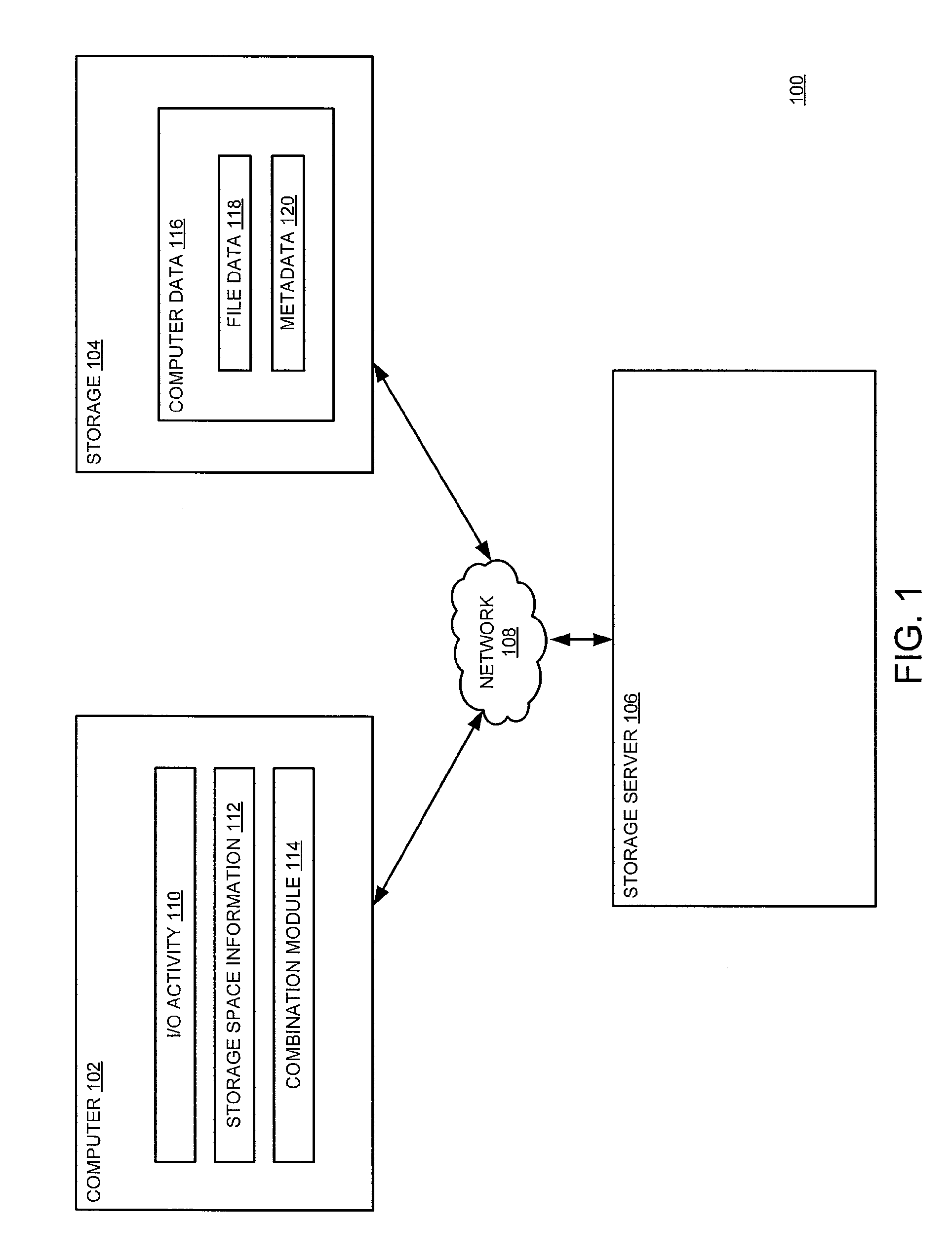 Method and apparatus for optimizing storage space allocation for computer data