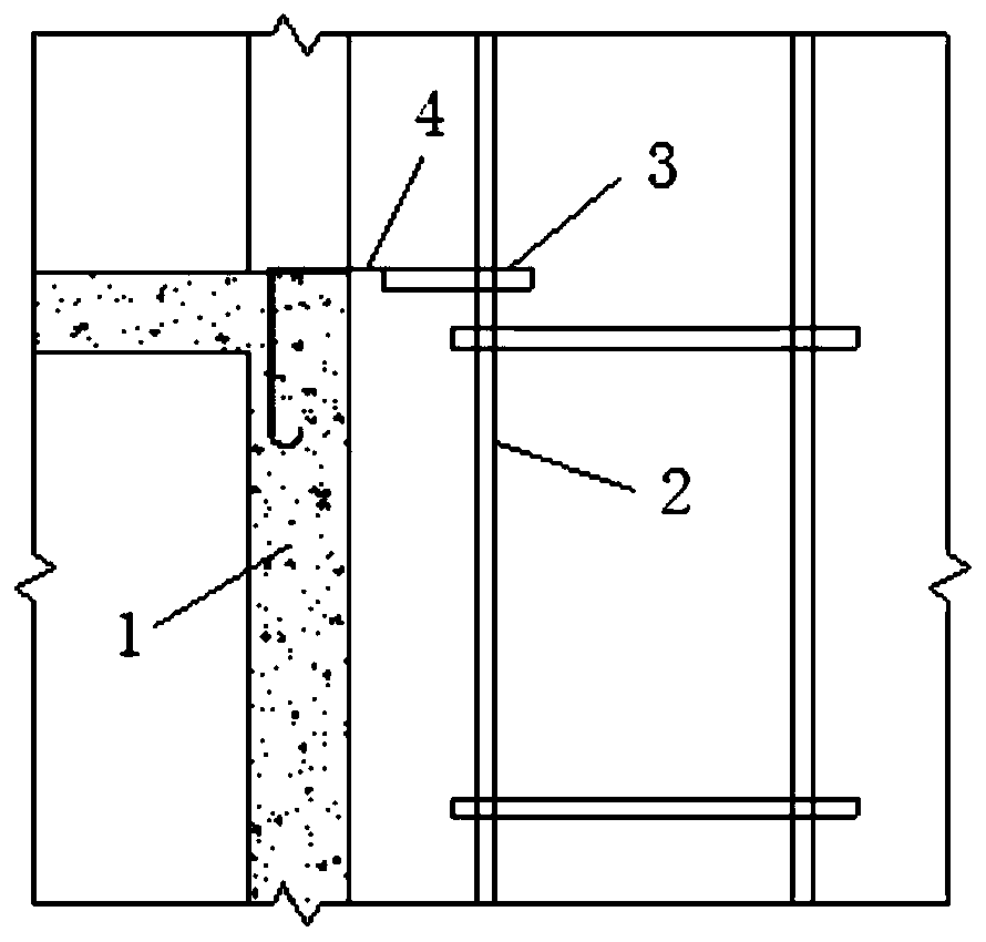 Shear wall external scaffolding tie point structure and manufacturing method thereof