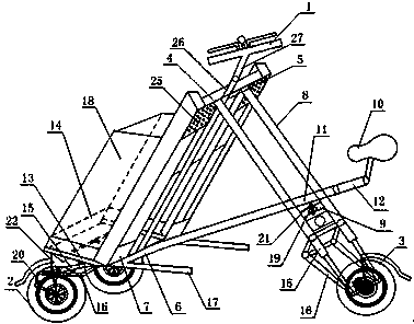Folding type motorcycle