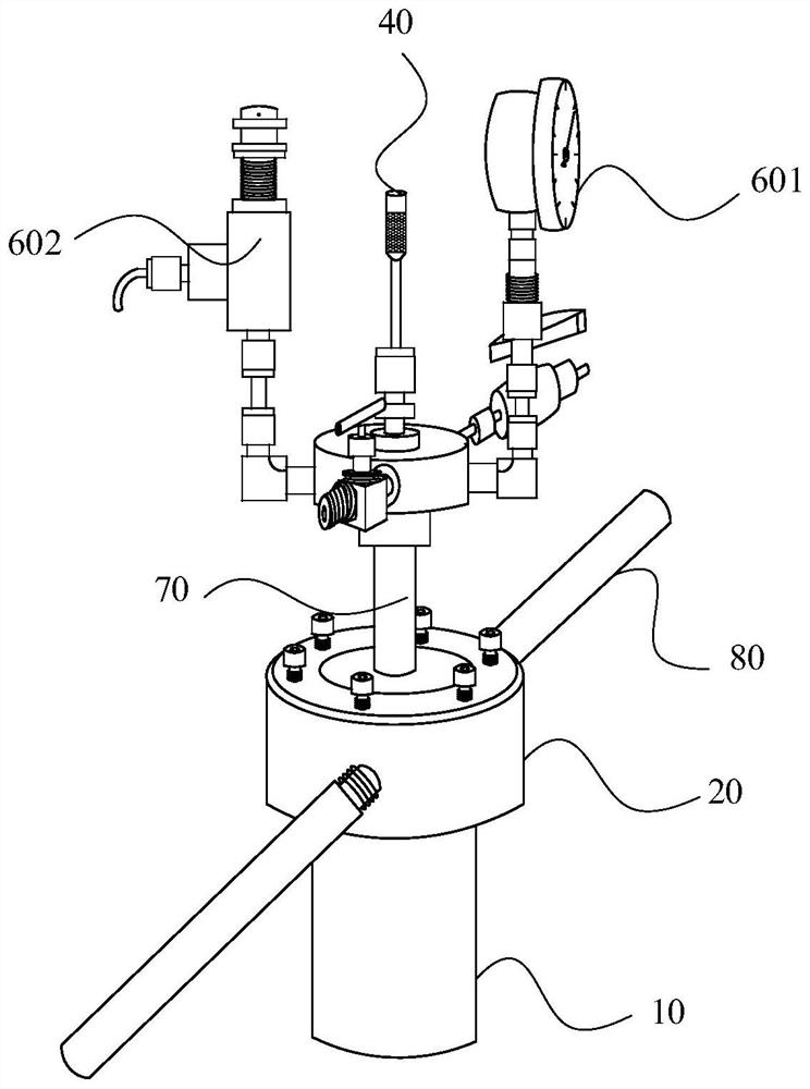 Gravimetric method gas adsorption testing device