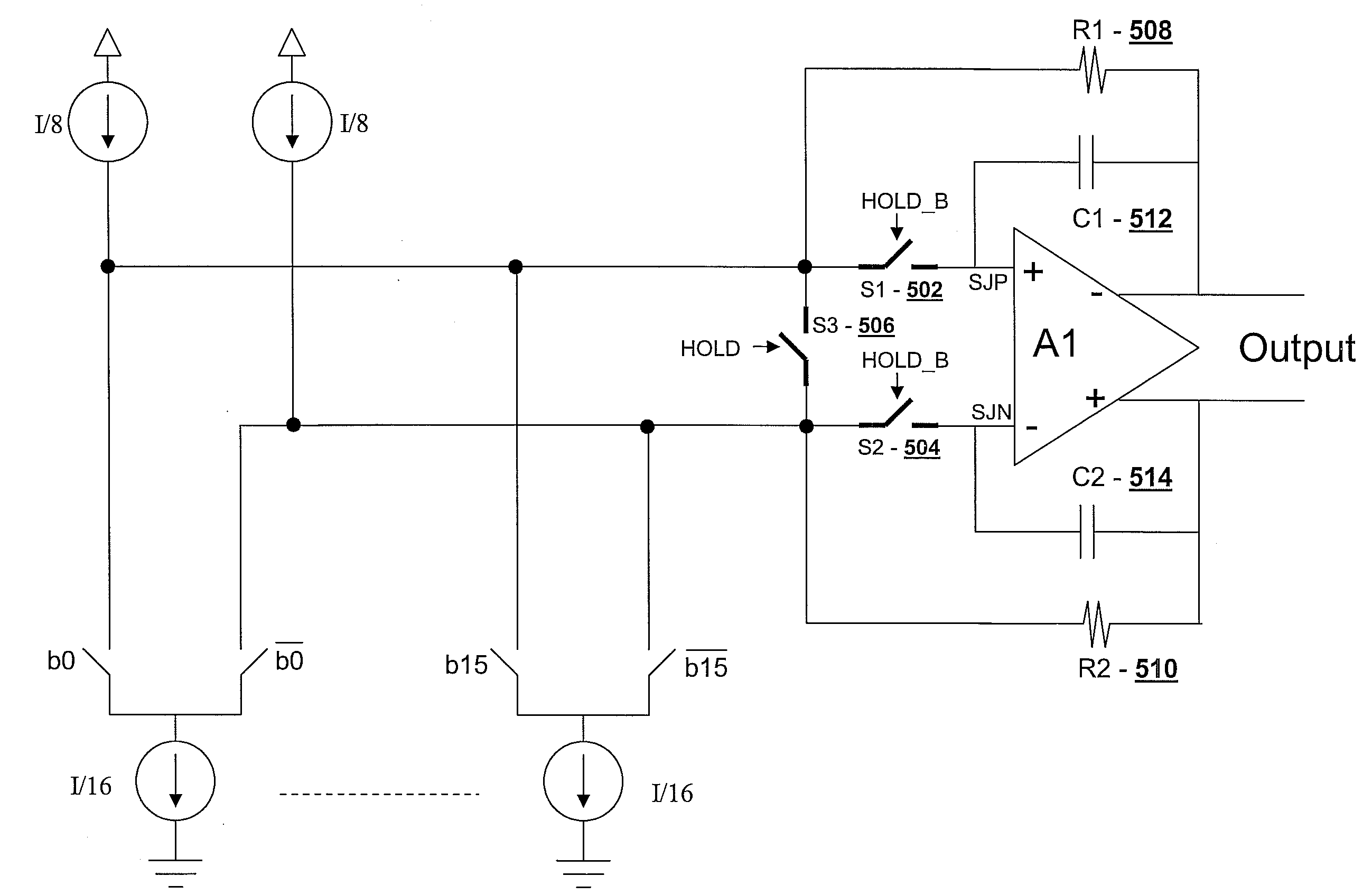 Return-to-hold switching scheme for dac output stage