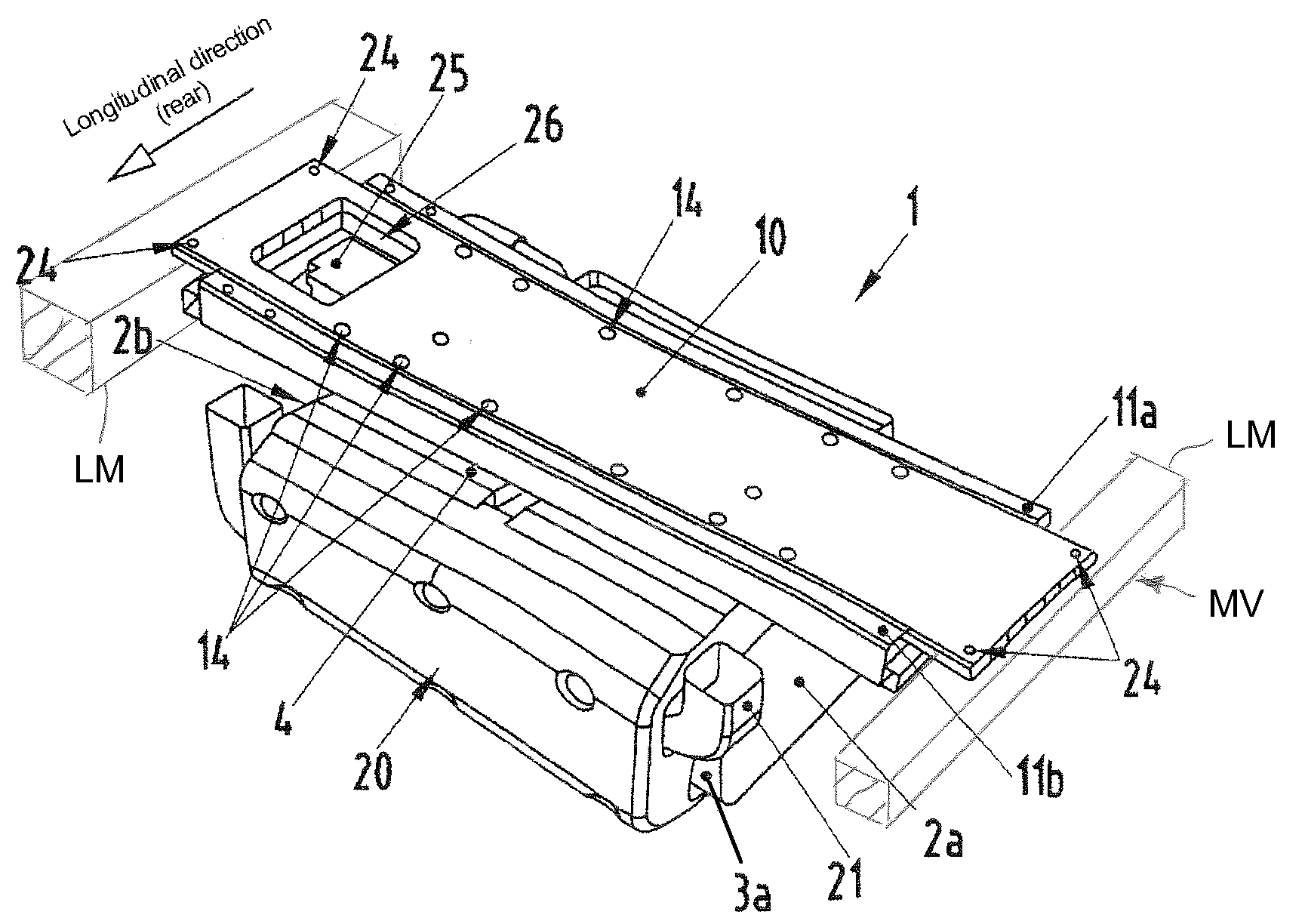 Protective housing for a galvanic cell in a motor vehicle