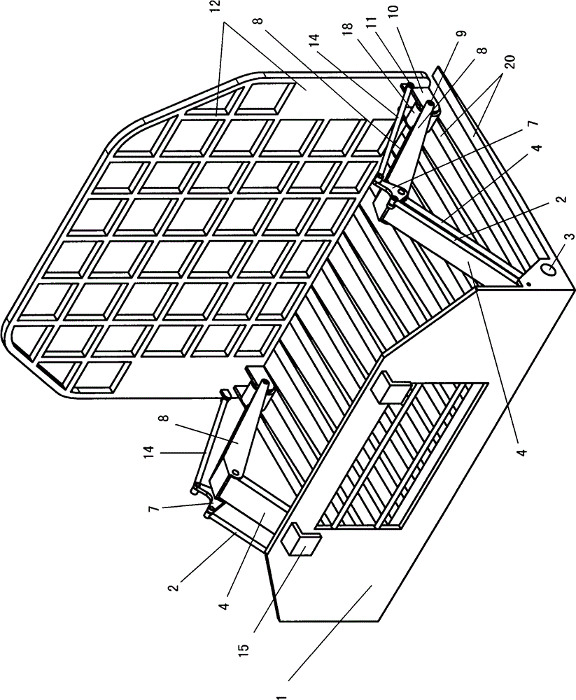 Pushing and blocking mechanism used during forklift discharging