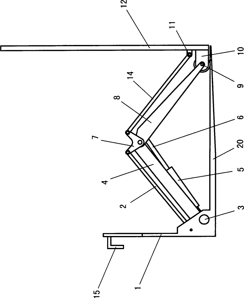 Pushing and blocking mechanism used during forklift discharging