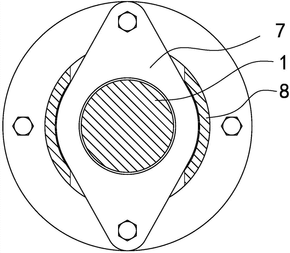 Sealing device for valve shaft of high-temperature butterfly valve
