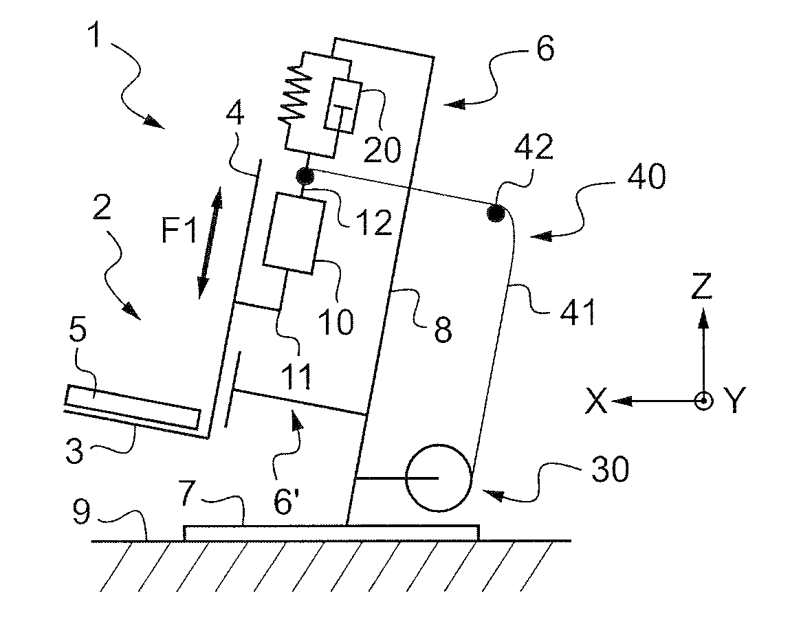 Anti-crash seat for a vehicle