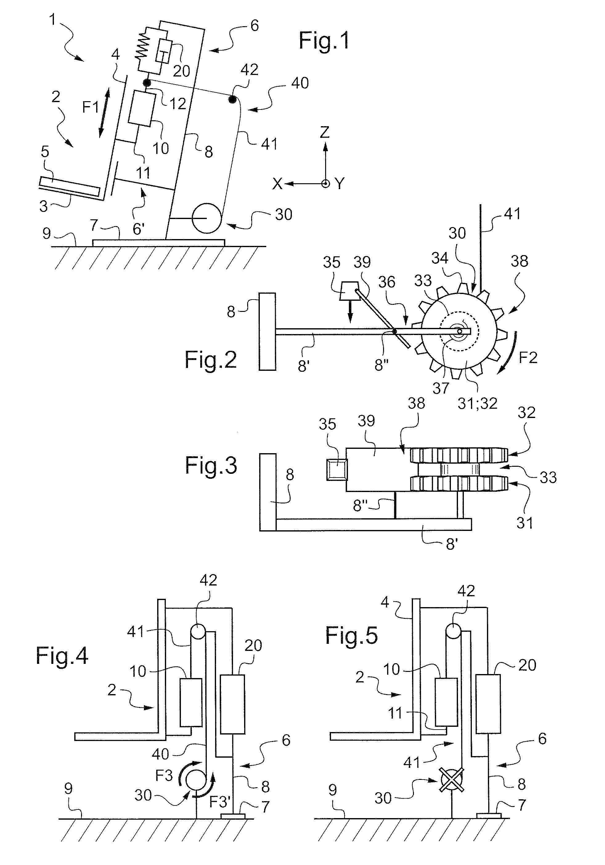 Anti-crash seat for a vehicle