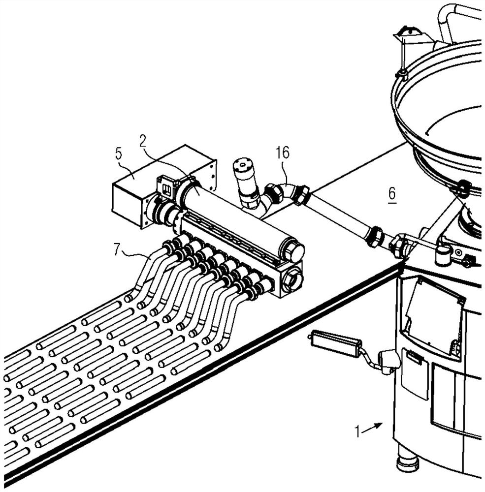 Filling flow divider