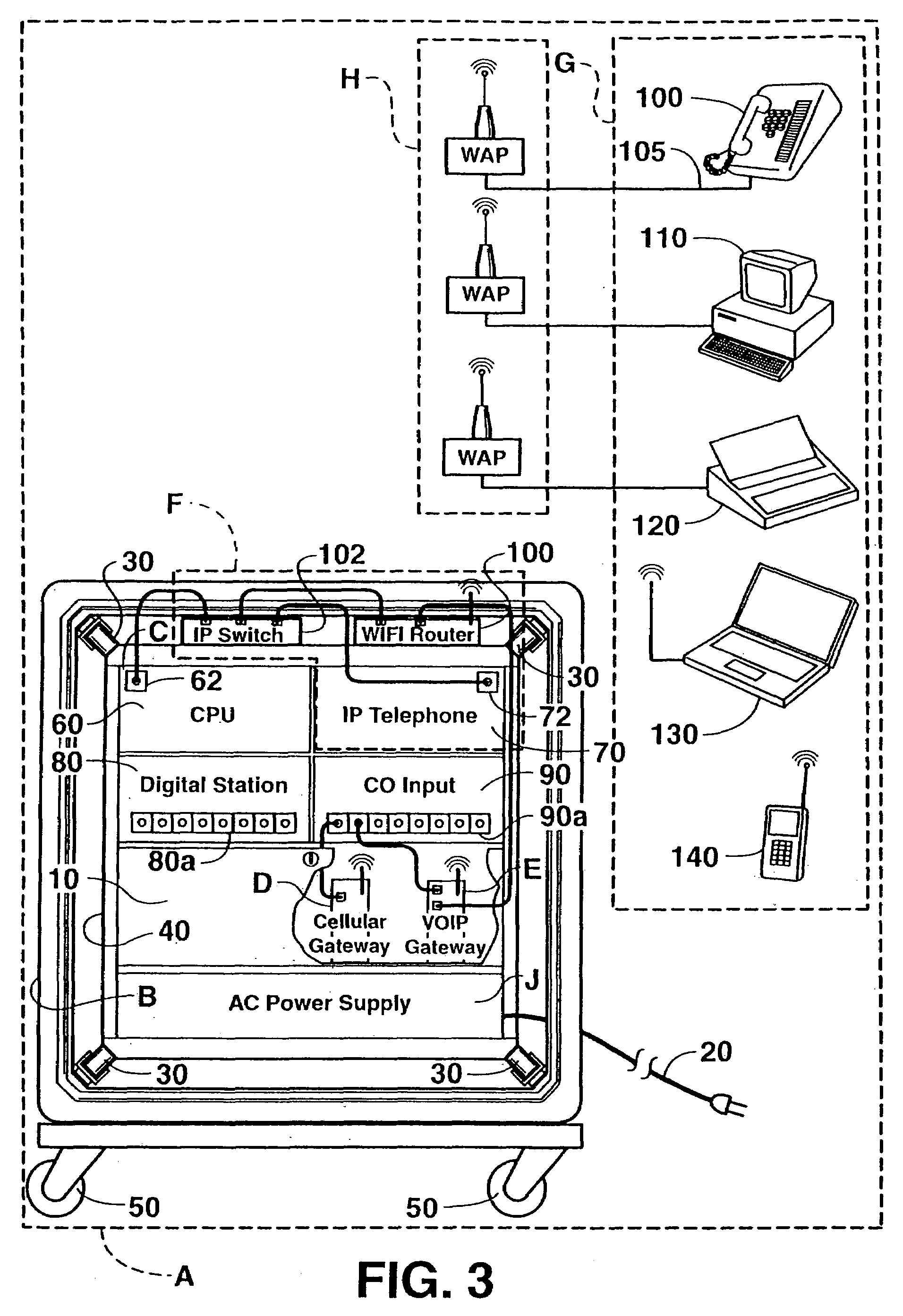 Full service mobile wireless telecommunication system and method