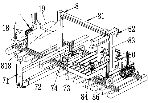 Automatic quick sleeper replacing multifunctional machine