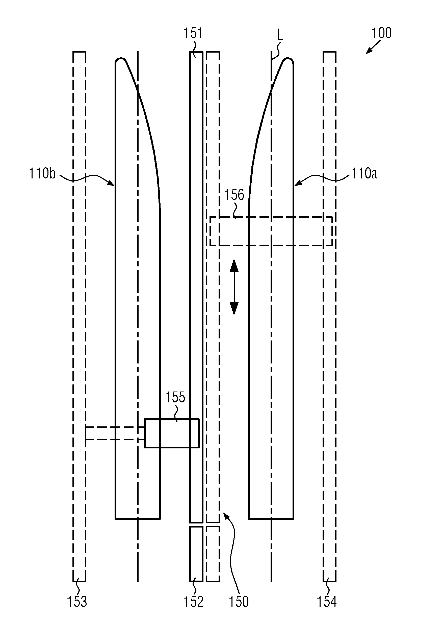 Production facility comprising a transport system for processing elongated products, in particular wind turbine blades, with elongated mould assemblies