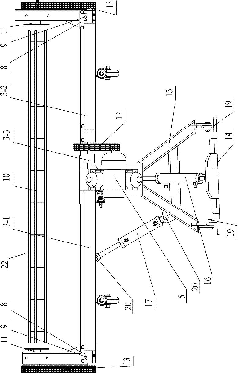 Lifting and swinging hydraulic device for snow remover and snow remover with same