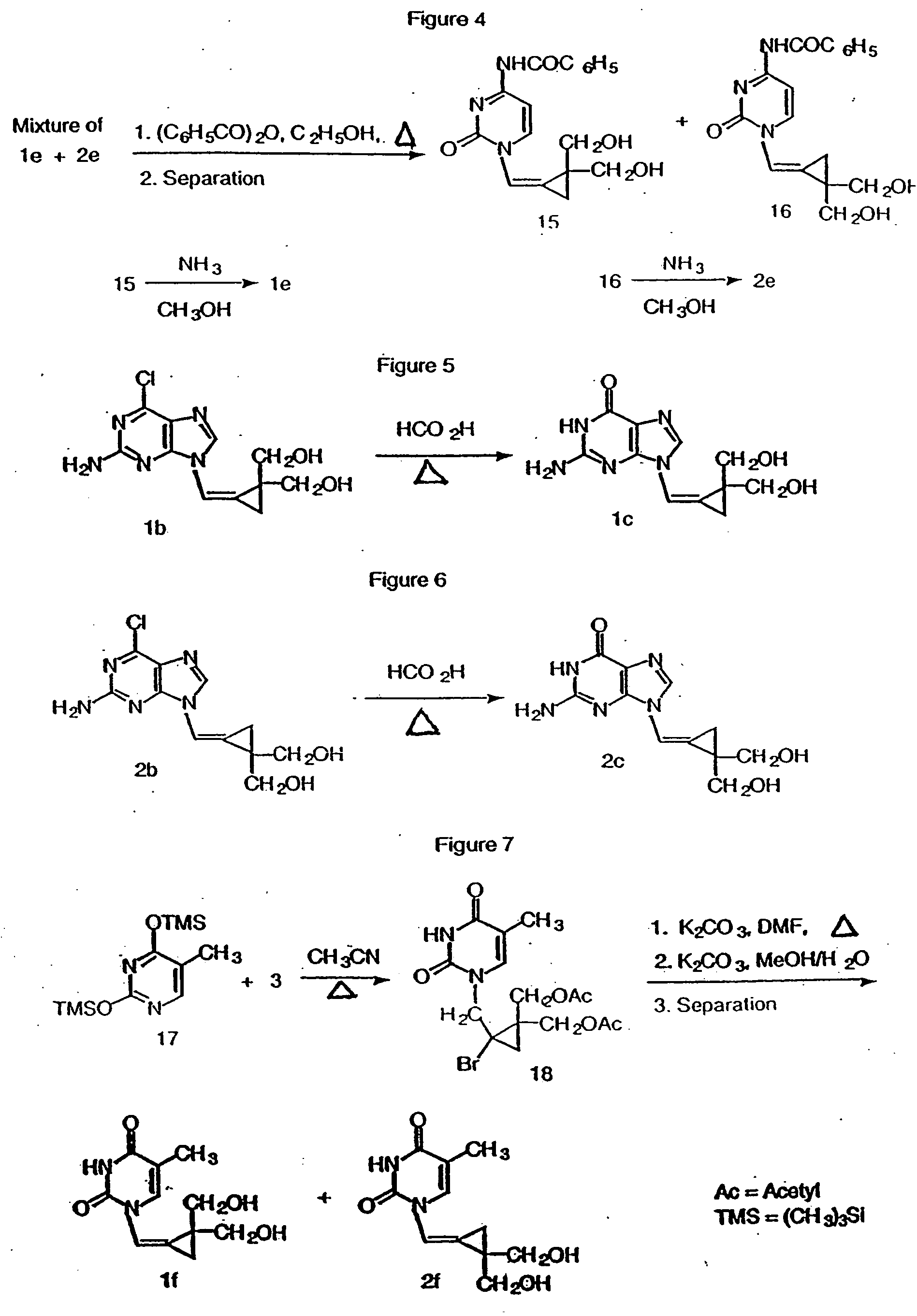2,2-bis-(hydroxymethyl)cyclopropylidenemethyl-purines and pyrmindines as antiviral agents