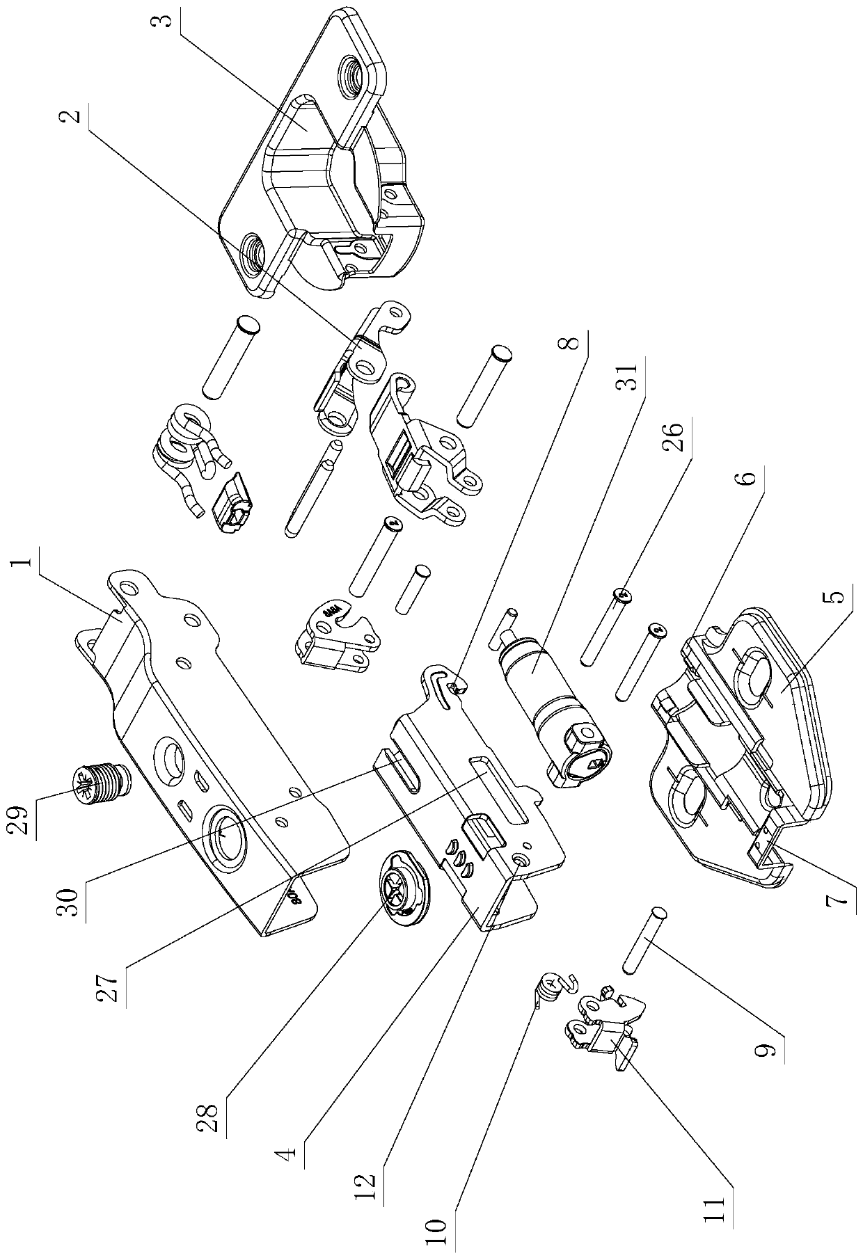 Hinge base structure capable of being quickly disassembled and assembled