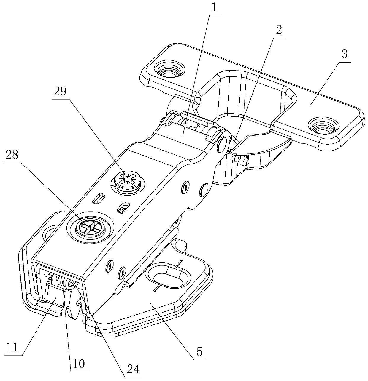 Hinge base structure capable of being quickly disassembled and assembled