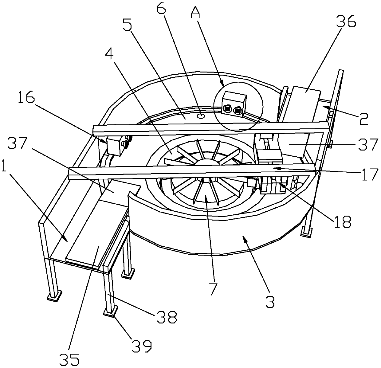 Rotary oil spraying device for hardware fittings