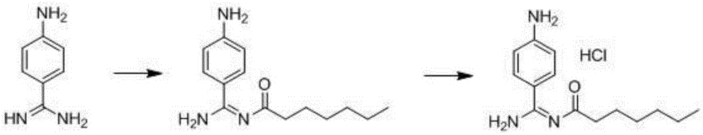 Preparation method for p-aminobenzamidine hydrochloride