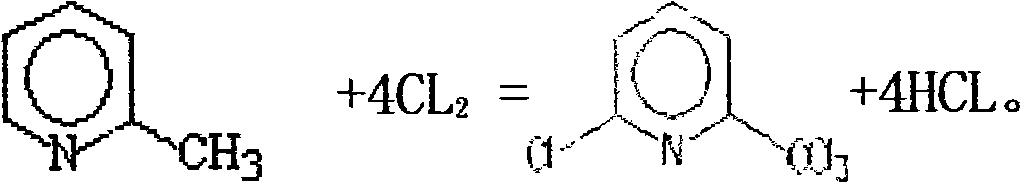 Preparation for 6-chlorine-2-trichloromethyl pyridine