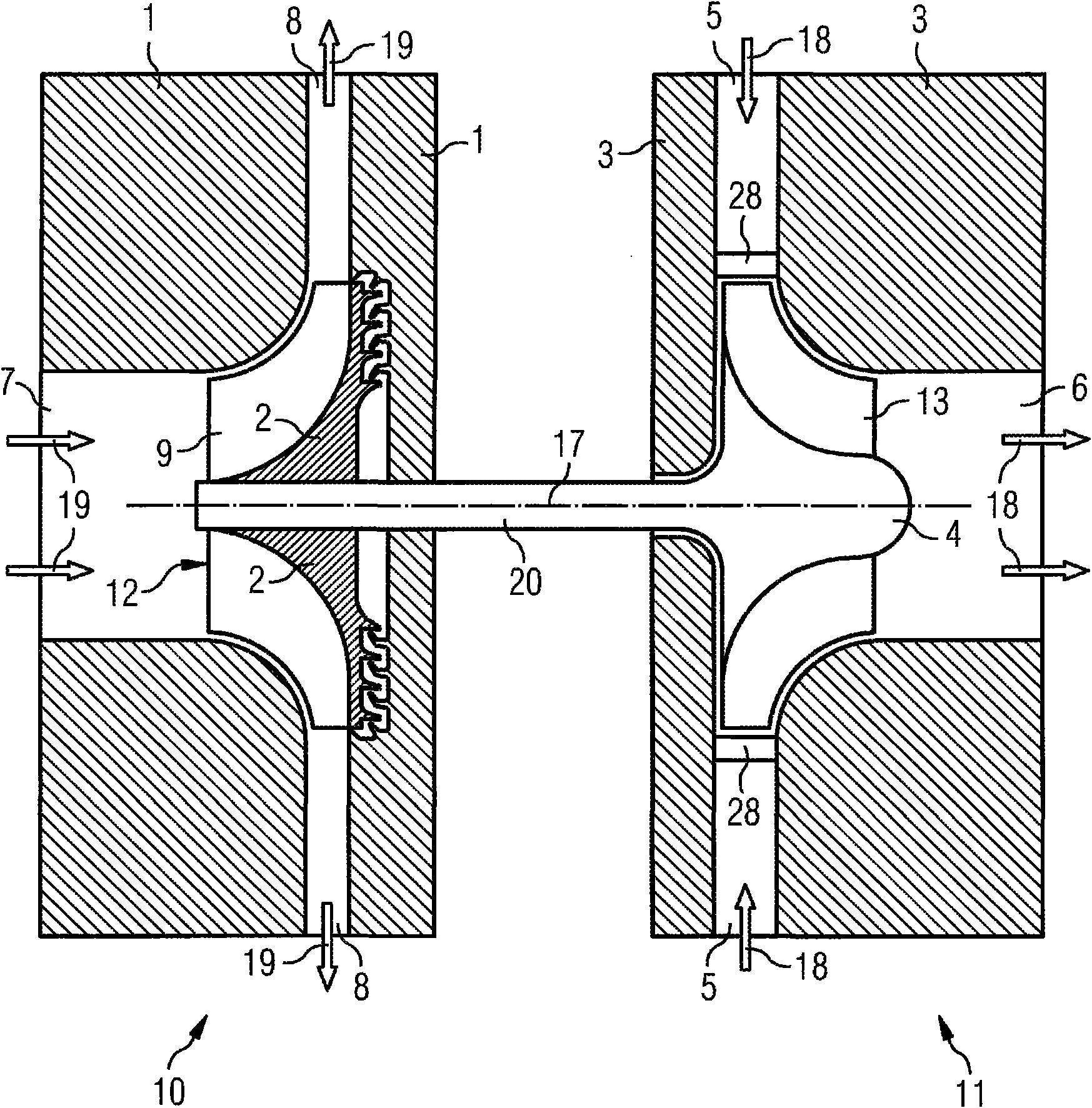 Turbine and method for cleaning turbine blades under operation conditions